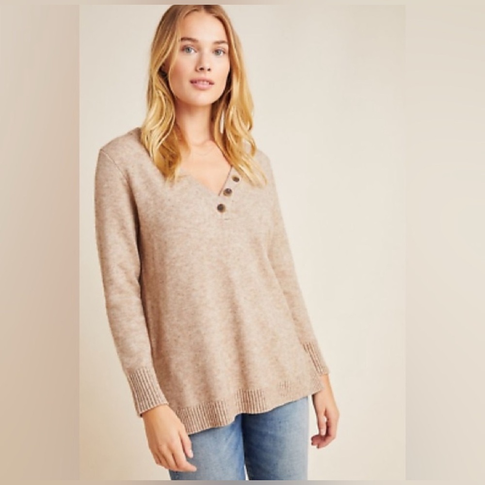 Anthropologie Serena V-Neck Sweater